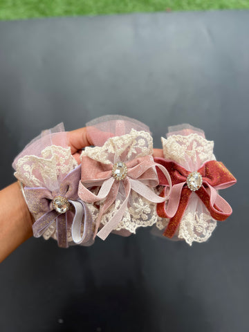 Lace stone bow hairband