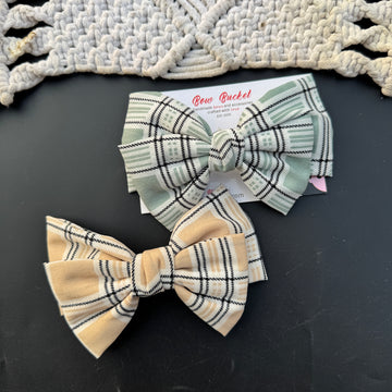 Sage Check Bow