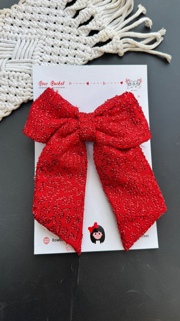 Red sequence butterfly bow
