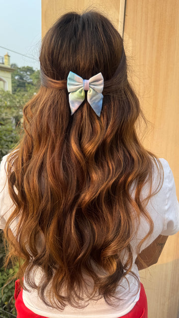 Colourful pigtail Bow