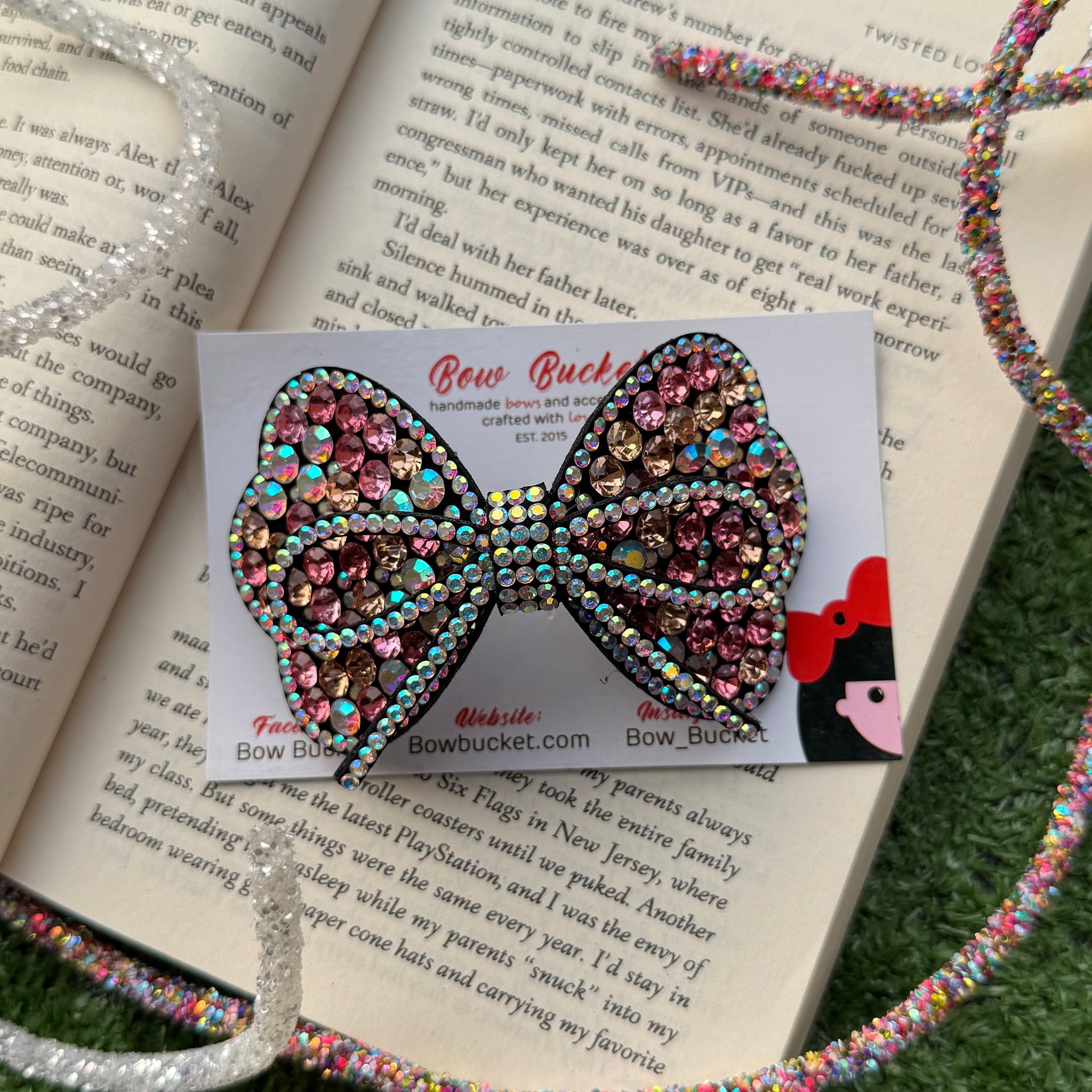 Pink Jewel Petal Bow