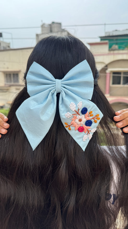 Light Bow Embroidery Bow