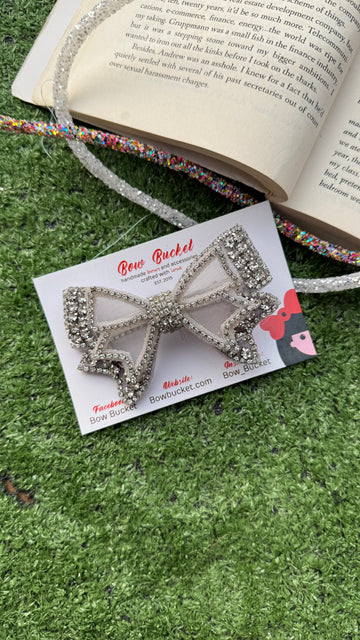 White Precious Gem Bow