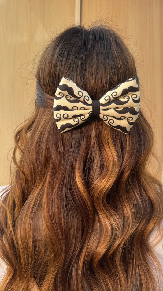 Black Moustache Bow