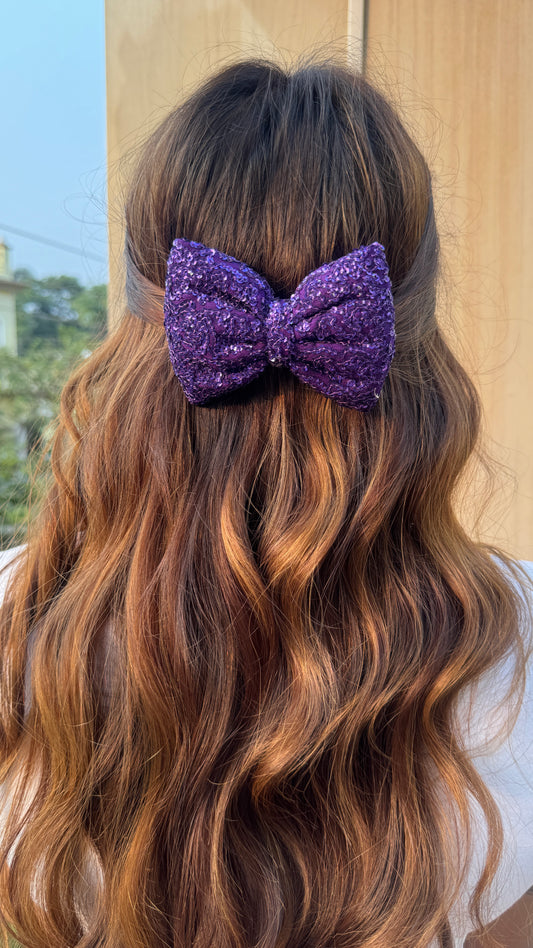 Purple sequence bow
