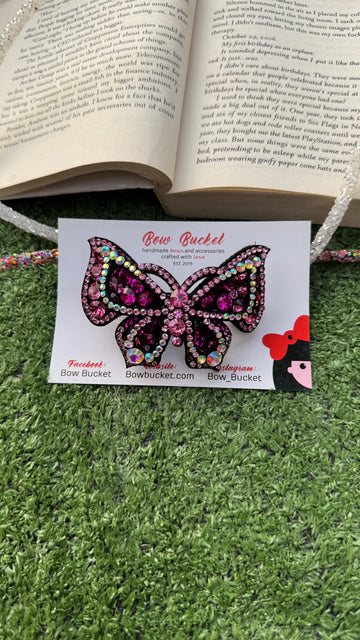 Pink Swarovski Butterfly