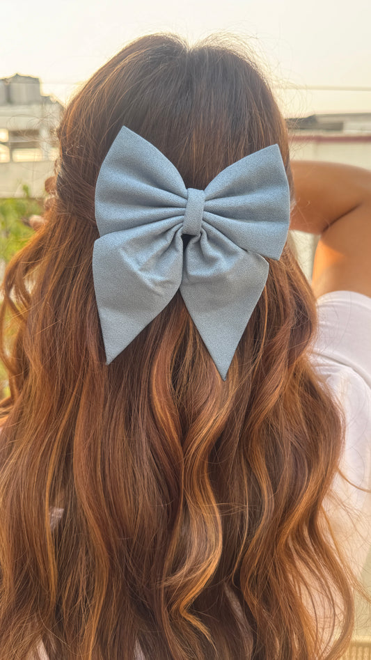 Demin Pigtail Bow