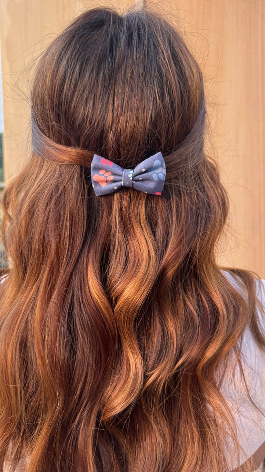 Paw Print Bow