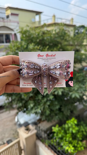 Purple crown Swarovski Bow