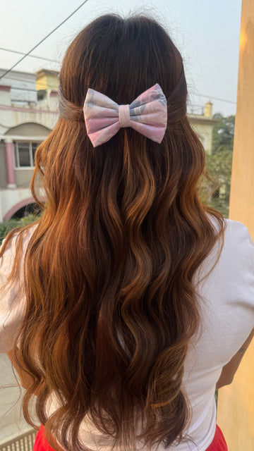 Purple Floral bow