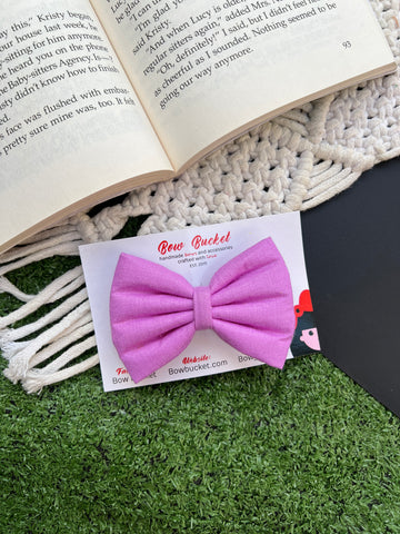 Lavander bow clip