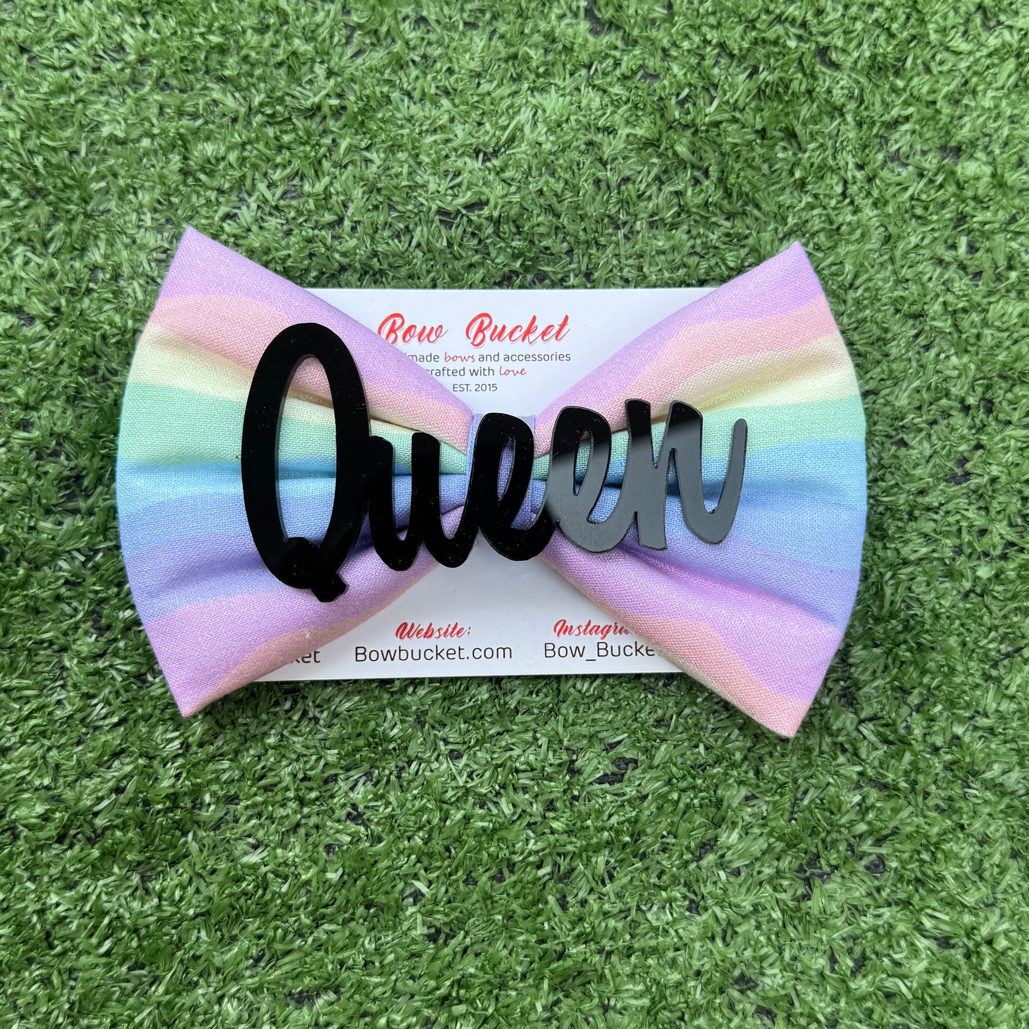 Pastel Strips Customise Name bow