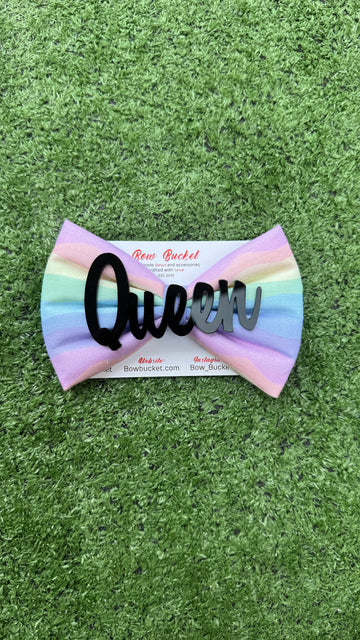 Pastel Strips Customise Name bow