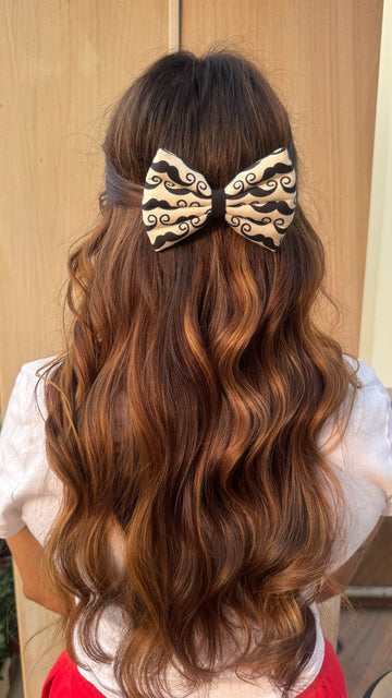 Black Moustache Bow