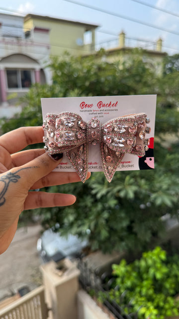 Rose Gold Crown Swarovski Bow
