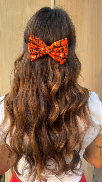 Halloween bow clip