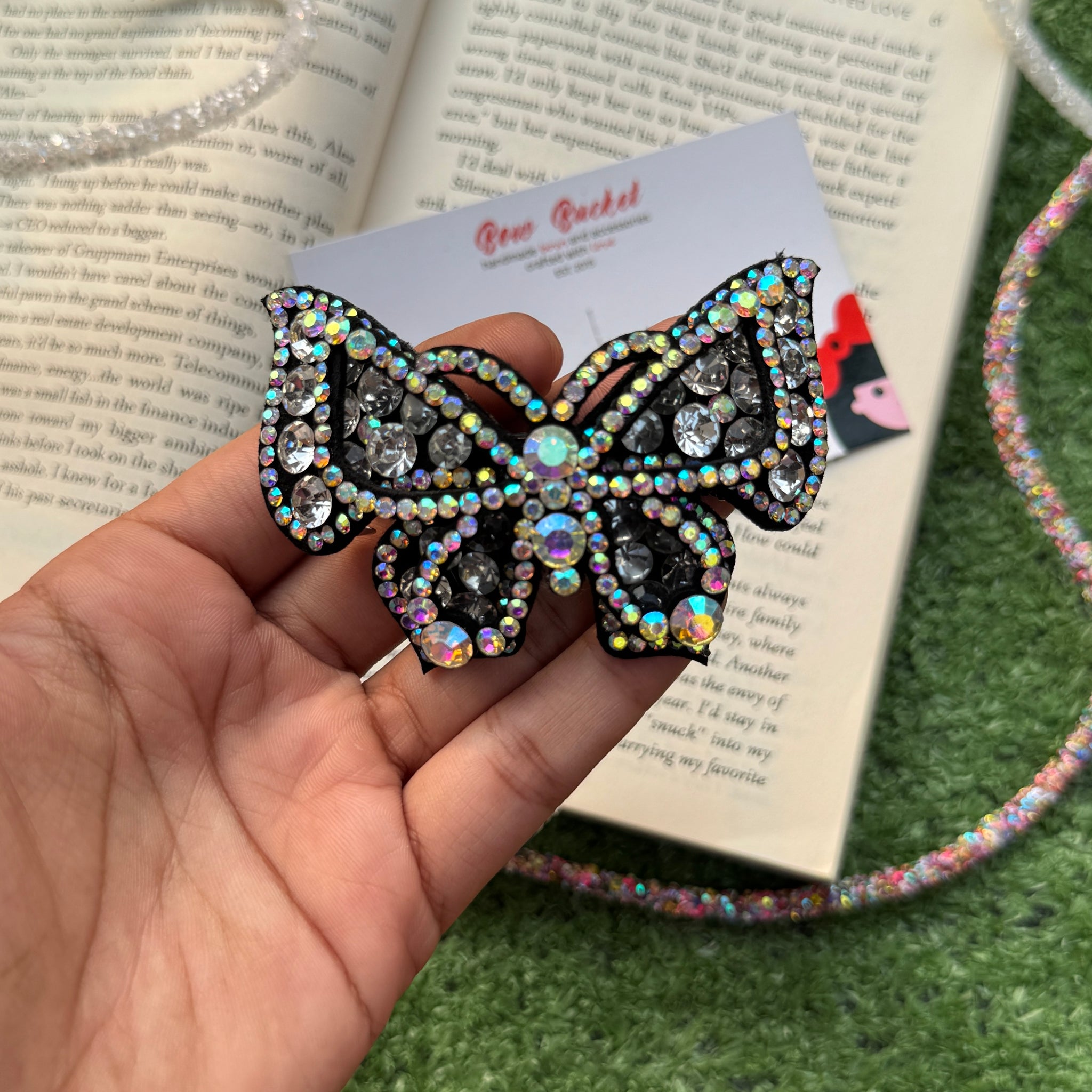 White Swarovski Butterfly