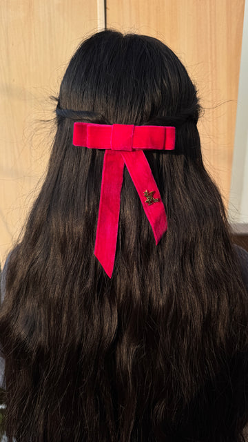 Pink Initial Celeste Bow