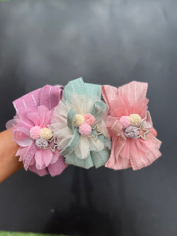 Lace Pom Pom Hairband