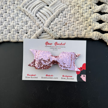 Pink glitter bow