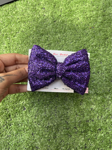 purple sequence bow