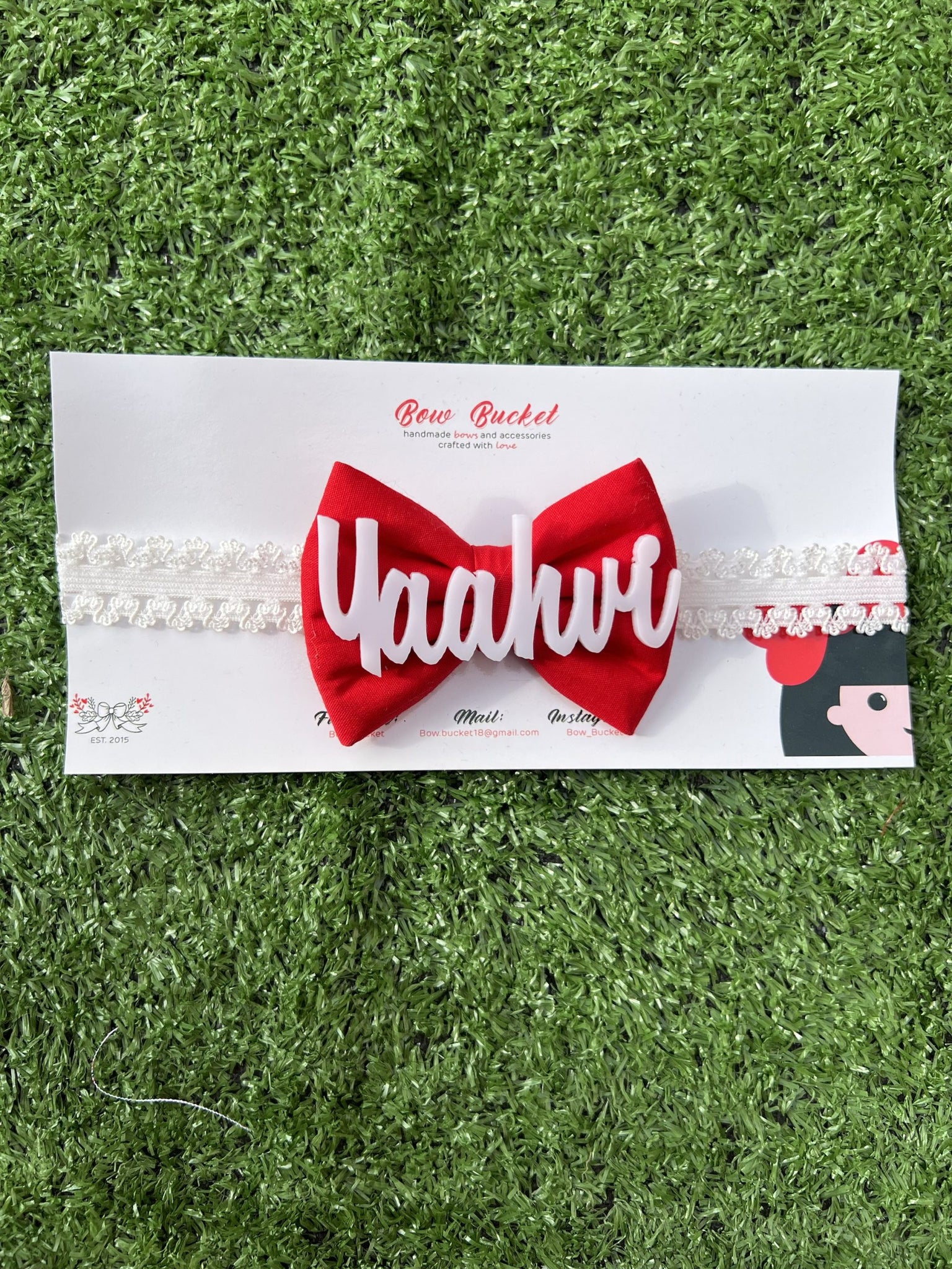 red customise bow