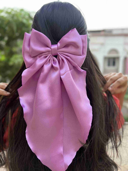 Lavender ruffle bow