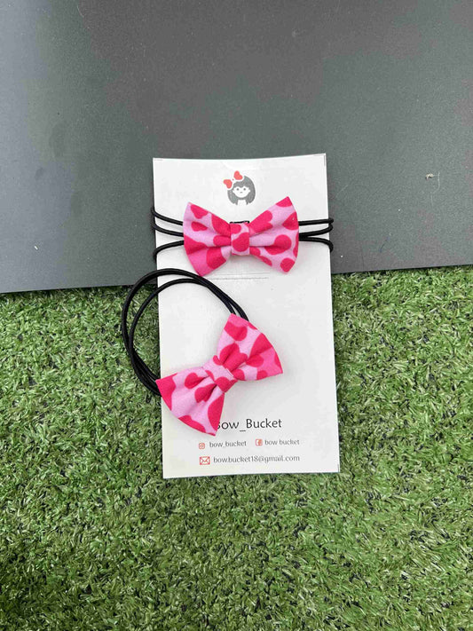 pink cheetah micro rubber band pair