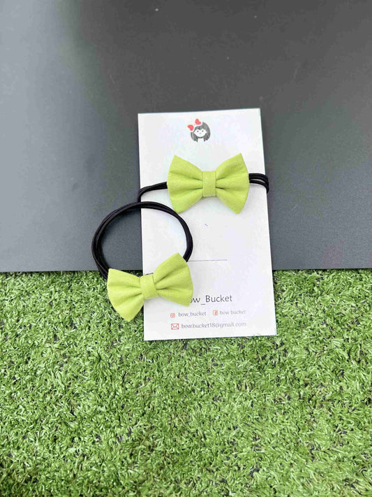 pastel green micro rubber band pair