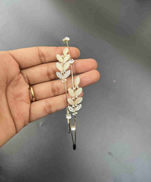 leaf crystal luxe hairband