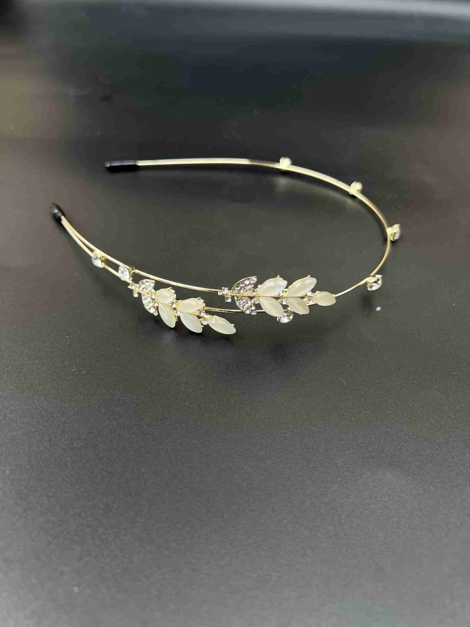 leaf crystal luxe hairband