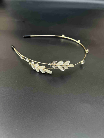 leaf crystal luxe hairband