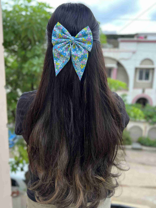 Blue luxe  pigatil bow