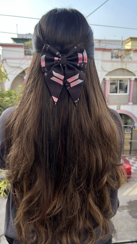 black bts pigtail bow