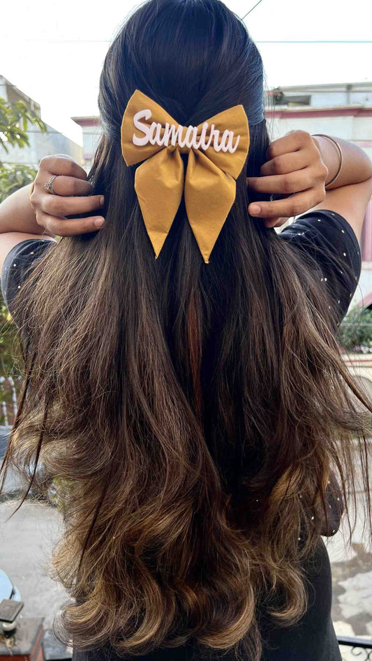 Mustard customise bow