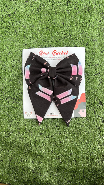 black bts pigtail bow