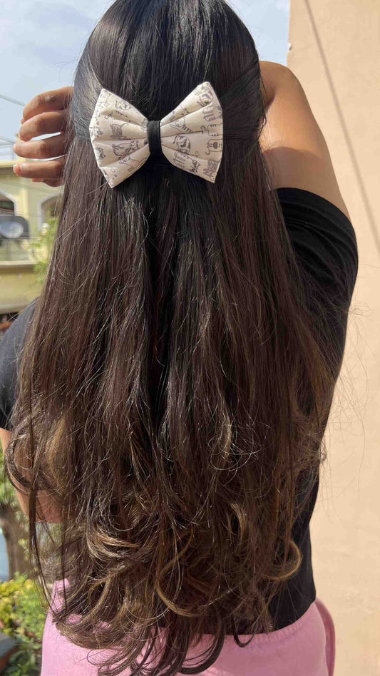 Cat print bow