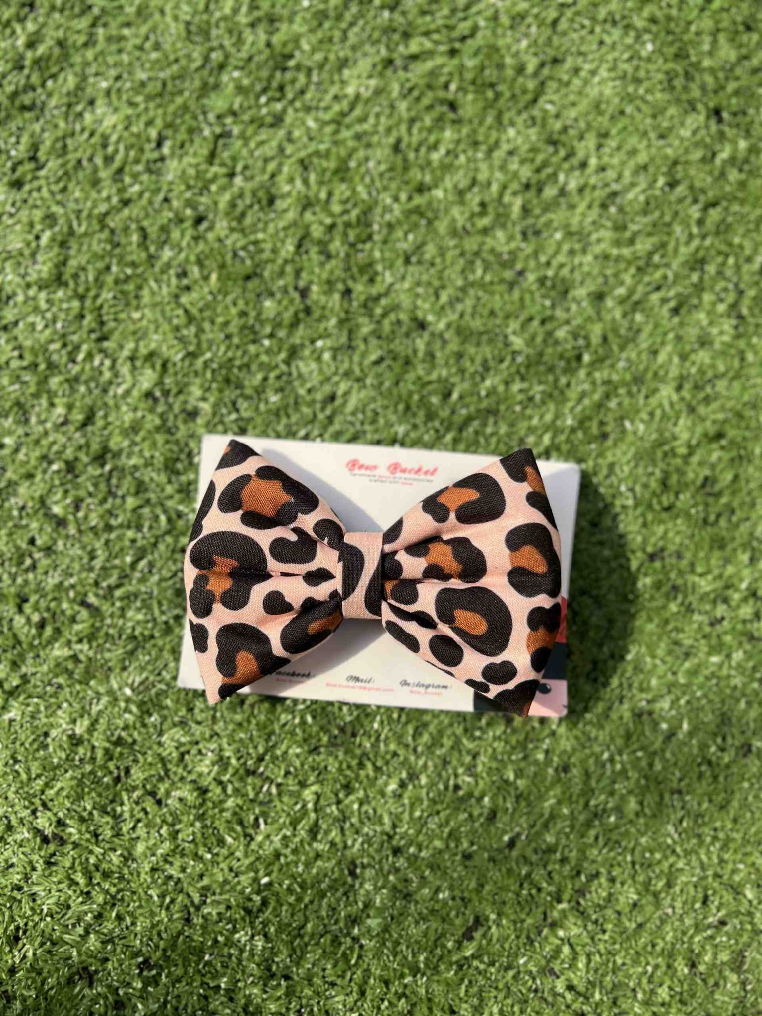 Cheetah print bow
