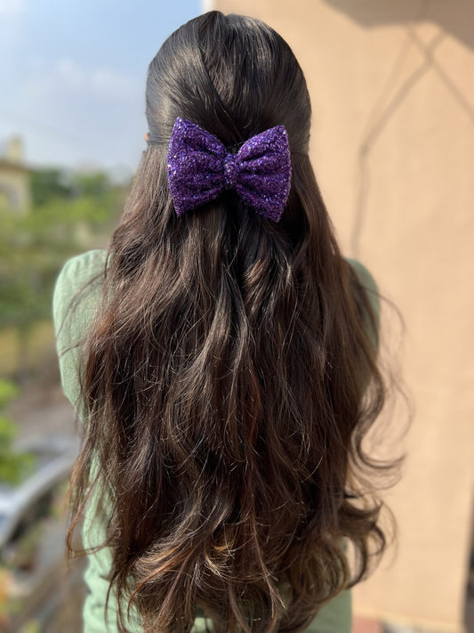 purple sequence bow