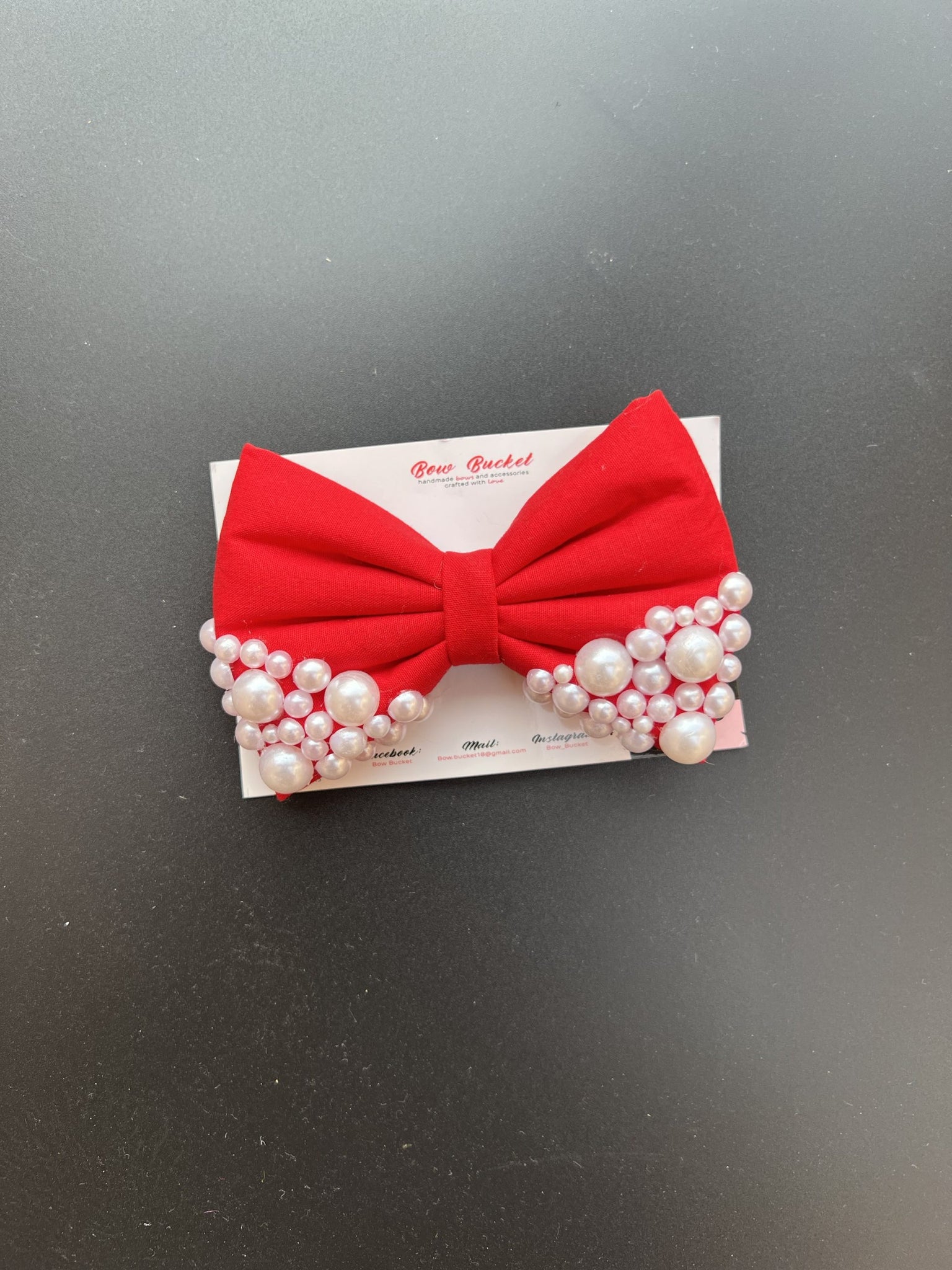 red pearl bow