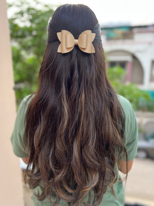 gold texture party bow