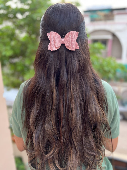 pink texture party bow