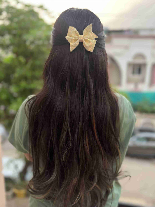 yellow  pinwheel bow