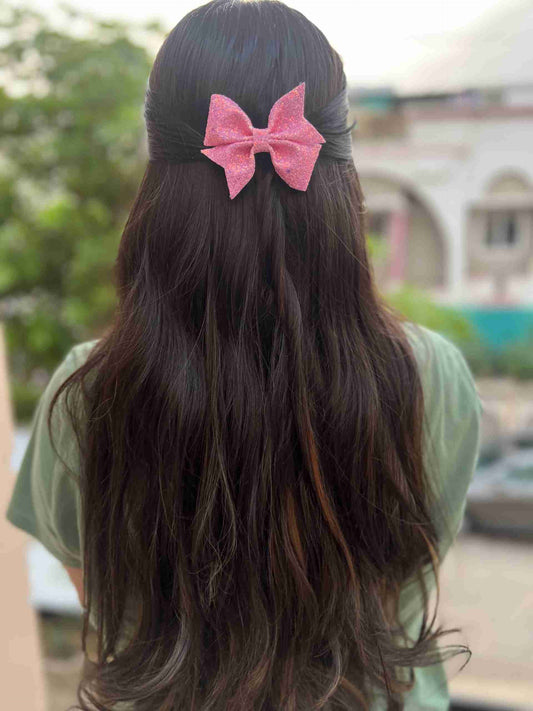 pink  pinwheel bow