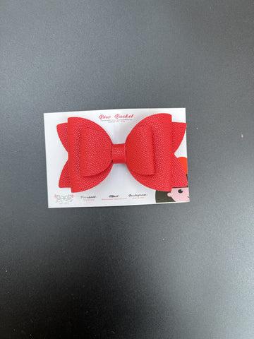 red texture party bow