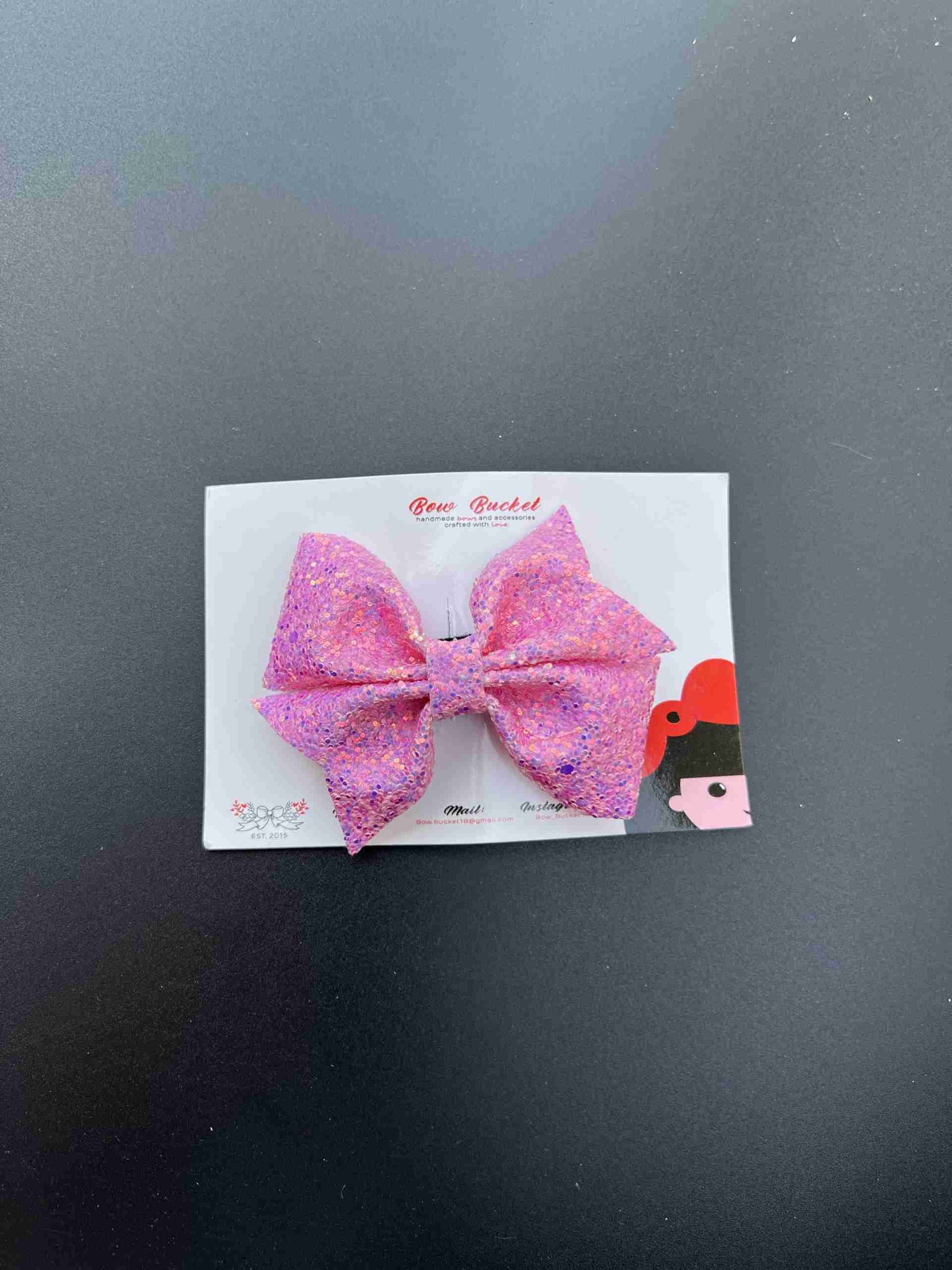 pink  pinwheel bow
