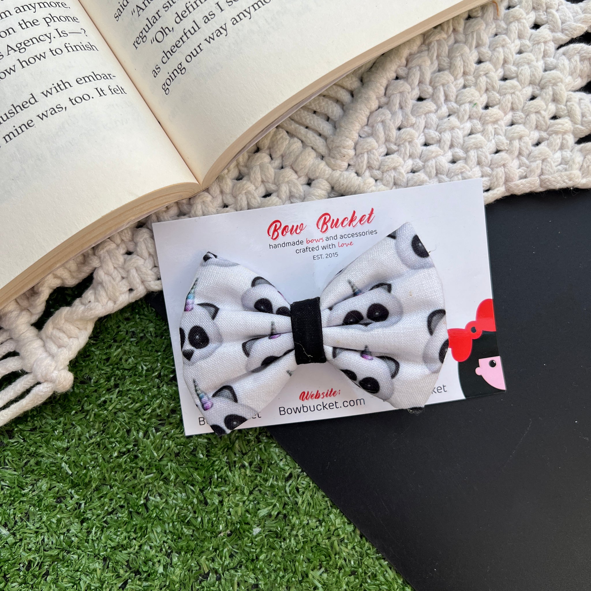 Panda Unicorn Bow Clip