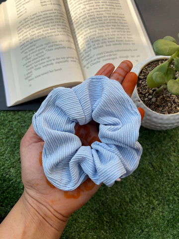 Blue scrunchie