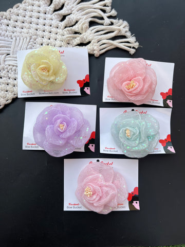 organza flower Clip