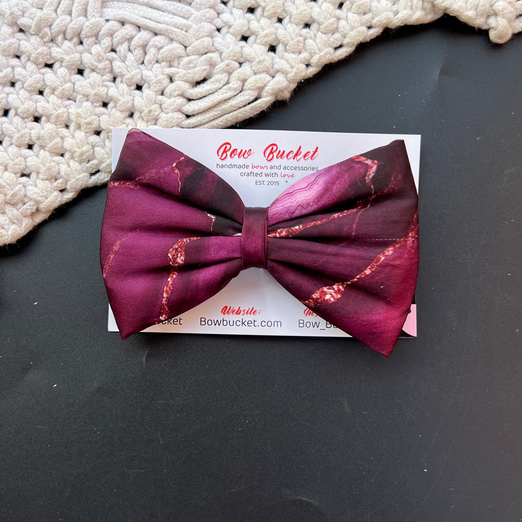 purple galaxy Bow clip